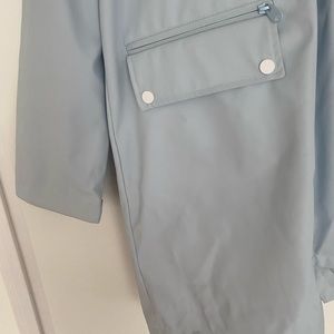 Blue raincoat